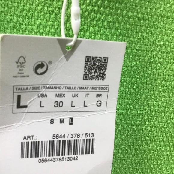 Zara green crop top NWT - Picture 6 of 7
